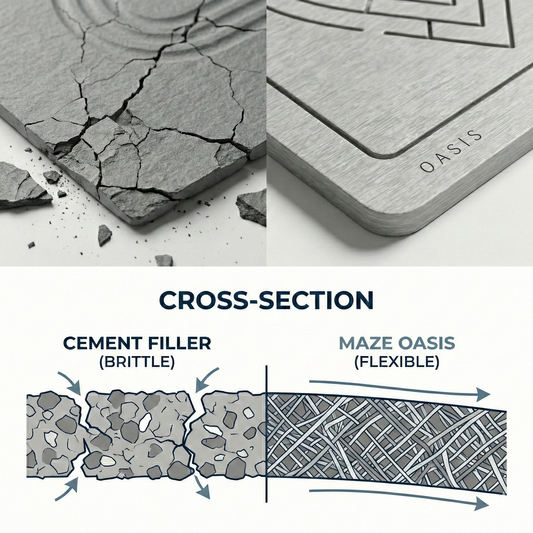 Why Cheap Stone Mats Crack: The "Cement Sandwich" Flaw (Engineering Analysis)