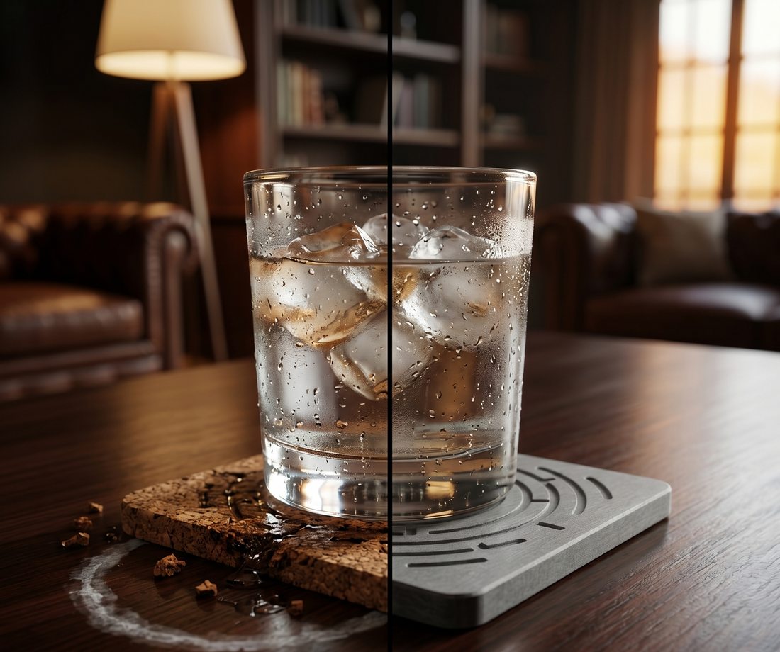 Best Long Lasting Coasters: Stone vs Cork Table Protection