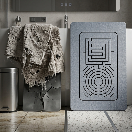 The Physics of Bath Floor Evaporation: Why Flat Stone Mats and Cotton Rugs Fail