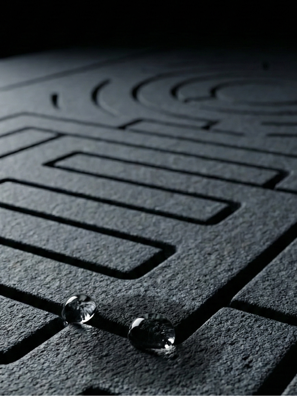 Black SINK CADDY with a small object on it against a dark background