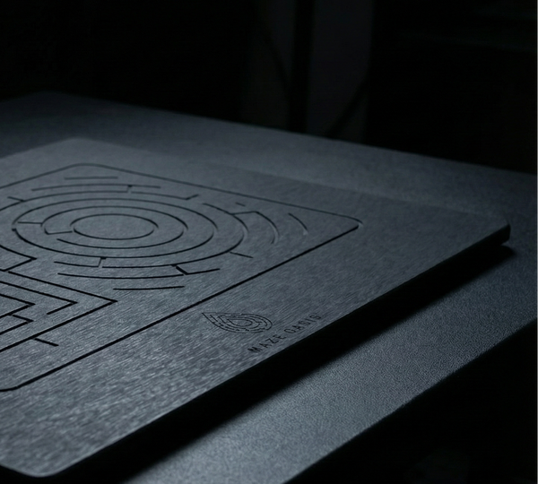 Dark textured surface with a geometric pattern